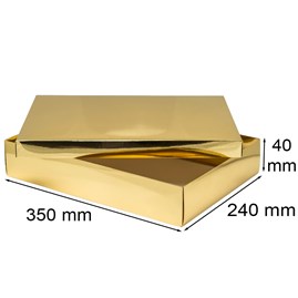 Pudełko Laminowane 350x240x40mm Złote