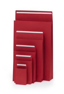 Koperty kartonowe 230x320x60mm Czerwone 220g 10szt