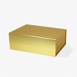 pudełko A4 złote głębokie, pudełko z magnesem A4, eleganckie złote pudełko, luksusowe pudełko prezentowe, złote pudełko składane