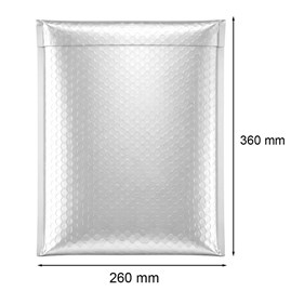 Koperta Metaliczna 260x360mm Biała Perłowa