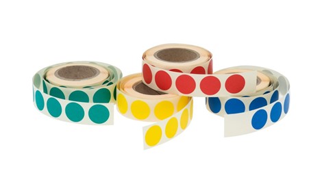 Naklejki okrągłe Fi25mm 500szt Żółte