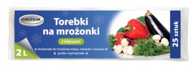 GR Torebki na mrożonki z klipsami 2l