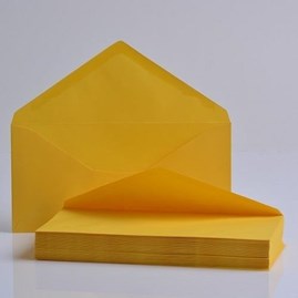 Koperty ozdobne DL ŻÓŁTE 220x110mm 50 sztuk