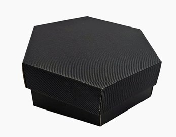 Pudełka karbowane czarne z wieczkiem 240x240x90mm 10szt