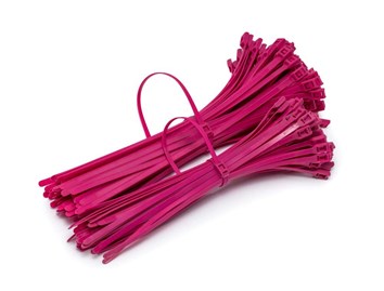 Opaski Zaciskowe do sal zabaw 400/8mm Różowe 100sz