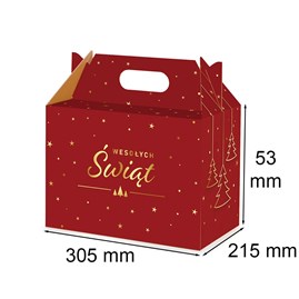 Kartonik świąteczny F217 300x180x220mm PS121 A-17