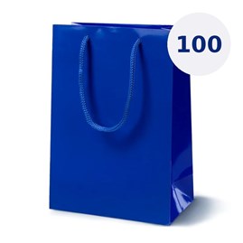 Granatowa torba papierowa laminowana 170×70×210 mm 100 sztuk