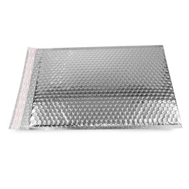Koperty bąbelkowe metaliczne srebrne G17 100 szt