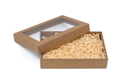 Pudełko ozdobne kraft 260x180x50mm z oknem