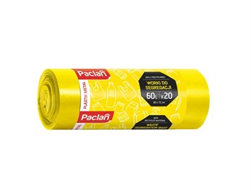 Paclan worek do segr plastik 60l 20 szt żółty