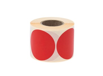 Naklejki okrągłe Fi 60mm 500szt Czerwone