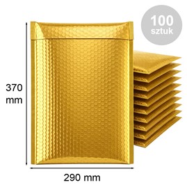 Koperty bąbelkowe metaliczne H18 złote 100 sztuk