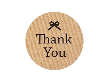 Naklejki okrągłe Kraft Fi25mm Thank You 3 - 200szt