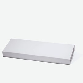 Białe pudełko magnetyczne składane 500x180x55mm na długie produkty i prezenty
