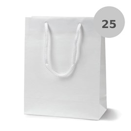 Torba Papierowa Prestige Laminowana Biała 170×70×210 mm A5 25 sztuk