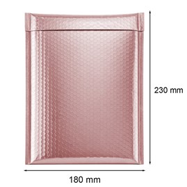 Koperta Metaliczna bąbelkowa ozdobna 180x230mm Gold Rose