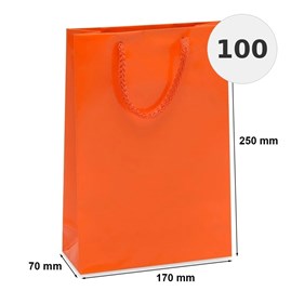 torba laminowana pomarańczowa 170x70x250 mm 100 sztuk