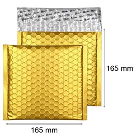 Koperta bąbelkowa metaliczna złota CD 165x165mm