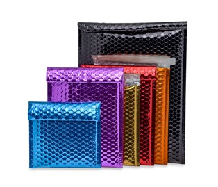 Koperty bąbelkowe metaliczne 220x265 Czarne 100szt