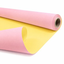Papier pakowy kraft DUO różowy żółty rolka 79 cm 40 m