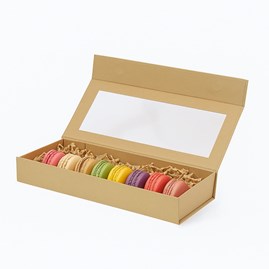 Pudełko Magnetyczne Kraft z okienkiem 345x150x55mm(zew)