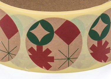 Naklejki okrągłe Kraft Fi35mm, Wzorki świąteczne, 200szt.