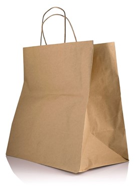 Mocna Torba papierowa - 330x190x320mm Brązowa