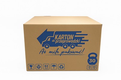 Gruby karton z uchwytami 460x330x290mm wytrzymały do transportu