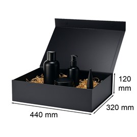 Pudełko Magnetyczne Czarne 440x320x120mm (zew) A3 Prezentowe Na Magnes