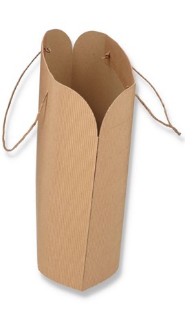 Torba ekologiczna z tektury karbowanej 350x125x300mm Sznurek