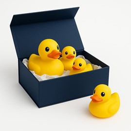 Granatowe pudełko magnetyczne 220x160x80 mm