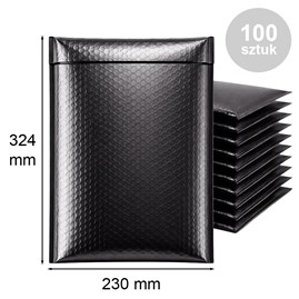 Koperta bąbelkowa Metaliczna 230x324mm Grafitowa 100szt e-commerce