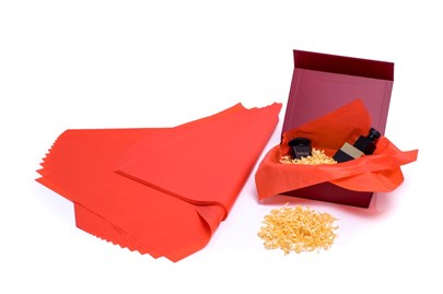 Bibuła ozdobna 20g 50x70cm Koralowa – do pakowania prezentów – 100 ark