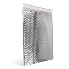 Koperty bąbelkowe metaliczne srebrne G17 100 szt