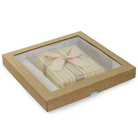 Pudełko karbowane wieczkowe 320x315x36mm z oknem