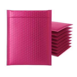 Koperta bąbelkowa metaliczna 270x360 mm różowa – pakiet 100 sztuk