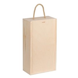 Drewniane pudełko na 2 butelki K-952