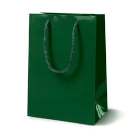 Torba papierowa laminowana zielona 170x70x250 mm