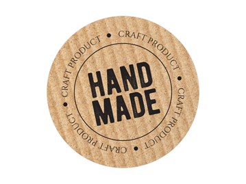 Naklejki okrągłe Kraft Fi35mm Handmade - 200 szt.