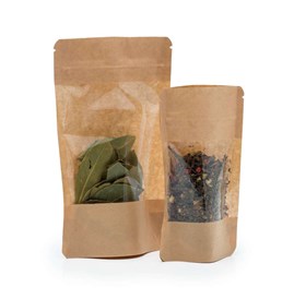 Doypack JAPAN KRAFT 500ml Duże Okno - 25 szt.