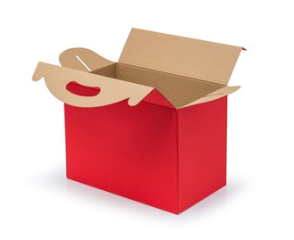 Pudełko z uchwytem 300x180x220mm czerwone F217