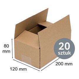 pudełko klapowe, karton 200x100x80, karton B320, pudełko tekturowe, pakiet 20 sztuk