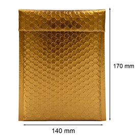 Ozdobna koperta bąbelkowa kawowa 140x170 mm B6